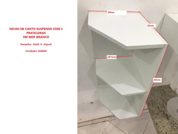 3 Nicho de Canto em MDF