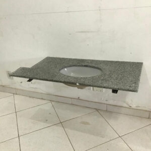 Bancadas Granito Cinza Maua 1a (Edited) Bancada em Granito Cinza Mauá com Cuba de Embutir