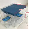 MESA CAMPING COM 4 BANQUETAS - 10 Mesa de Camping com 4 Banquetas e Maleta