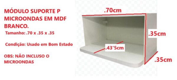 MODULO SUPORTE P MICROONDAS EM MDF-2a Suporte para Microondas em MDF