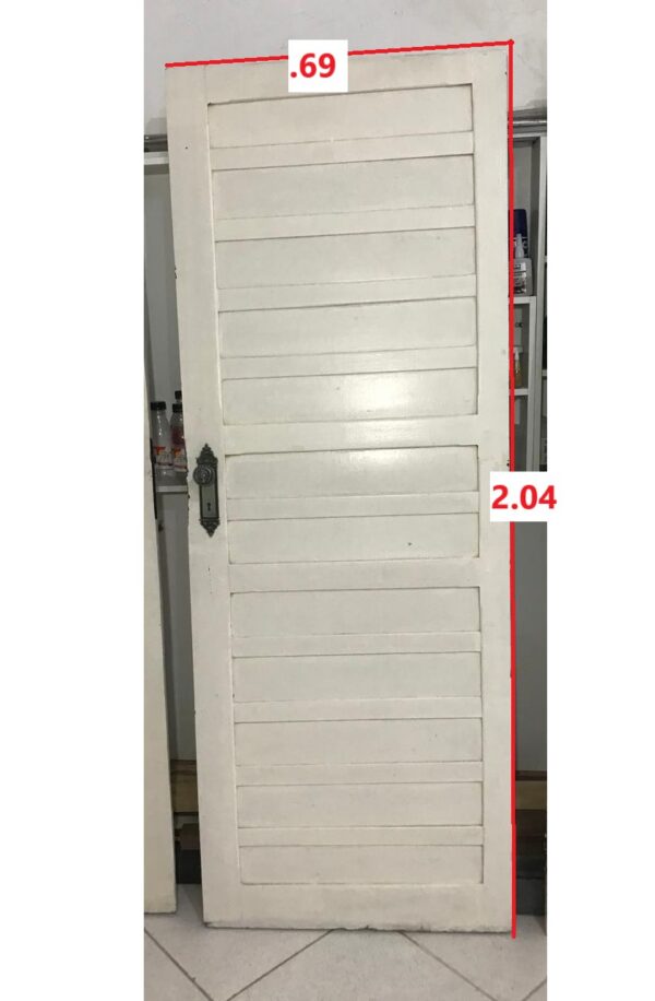 PORTA MADEIRA 2.04 x 0.69 Porta Maciça em Madeira de Lei Angelim Branca