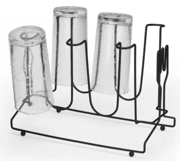 6c- Kit Aramado de Cozinha Premium Preto Fosco com Barra e